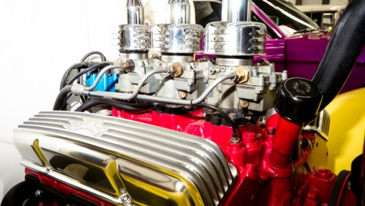 triple carbys, v8 engine