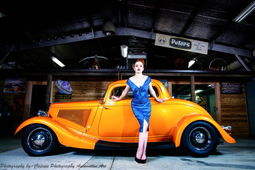 The style and grace of Miss Madison Louise is perfect for the classic finish of Vaughany's Beautifully presented Aussie hot rod!